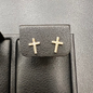 Diamond-cut Cross Stud Earrings