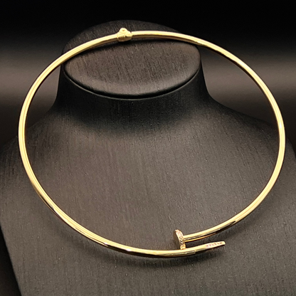 Nail Hollow Necklace 14K Gold