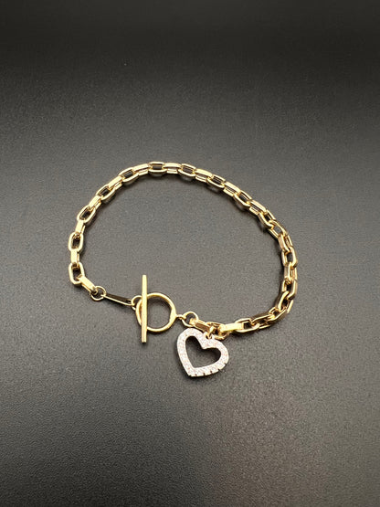 Fancy Hollow Women's Heart Bracelet