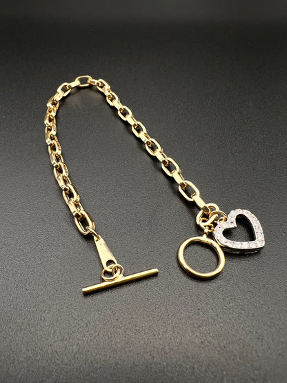 Fancy Hollow Women's Heart Bracelet