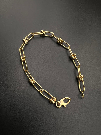 Fancy Hollow Women's Bracelet 14K Gold