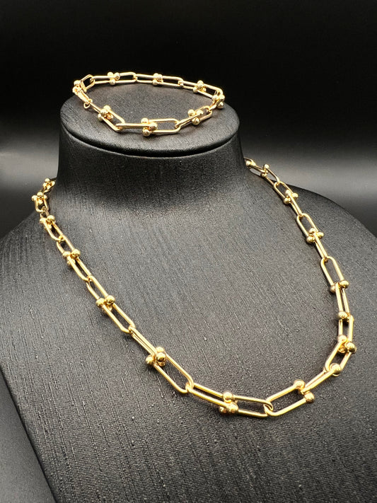 Fancy Women's Hollow Necklace 14K Gold
