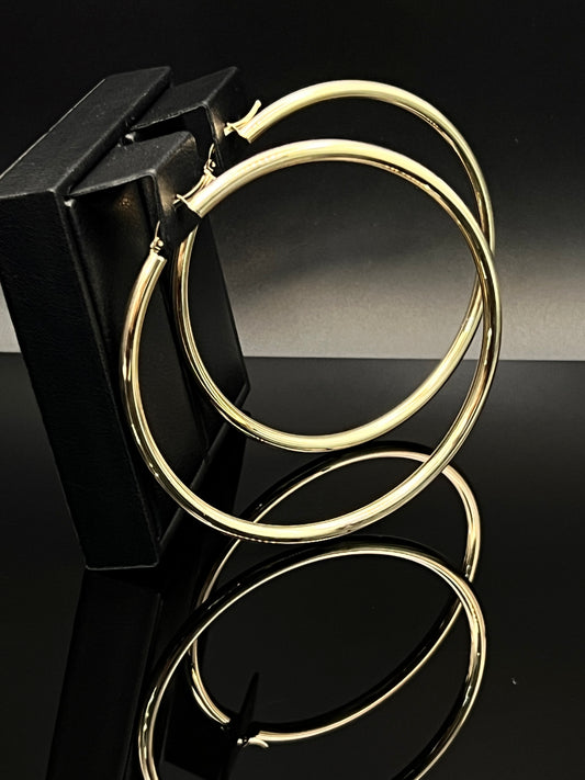 14K Women's Hollow Hoops Earrings