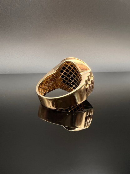 14K Men's San Judas Ring 2 tone