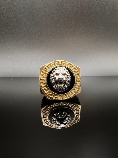 14K Men's Lion Ring