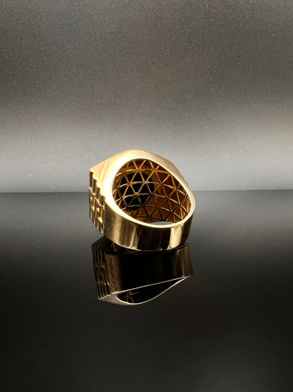 14K Men's Lion Ring