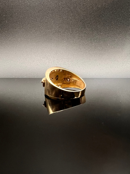 14K Men's Crucifix Ring two-tone