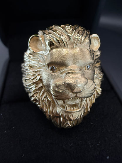 Men's 14K Lion Ring