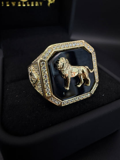 Men's Ring - 14K Lion Design