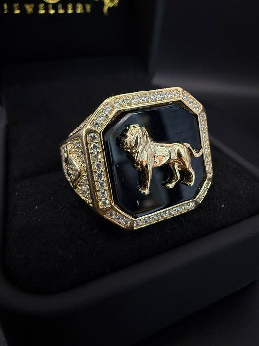 Men's Ring - 14K Lion Design