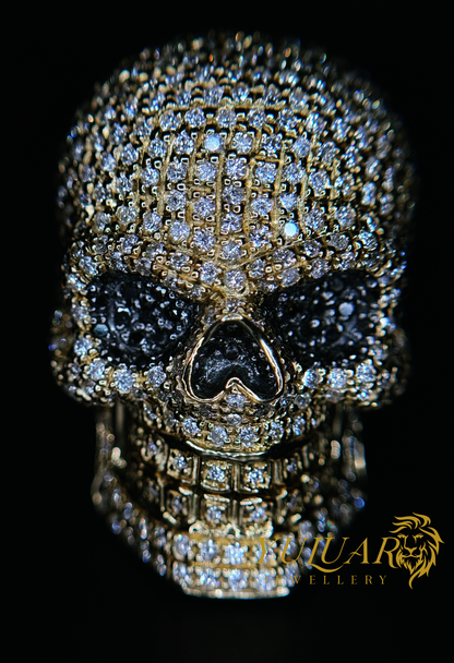 3.30 CT TW Natural Diamond Men's  Skull Ring in 10K (VS)