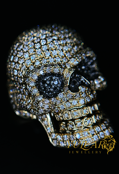 3.30 CT TW Natural Diamond Men's  Skull Ring in 10K (VS)