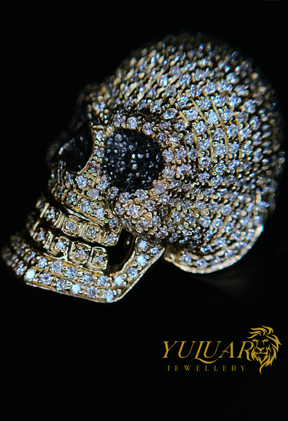 3.30 CT TW Natural Diamond Men's  Skull Ring in 10K (VS)