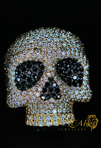 3.35 CT TW Natural Diamond Men's Skull Ring in 10K (VS)