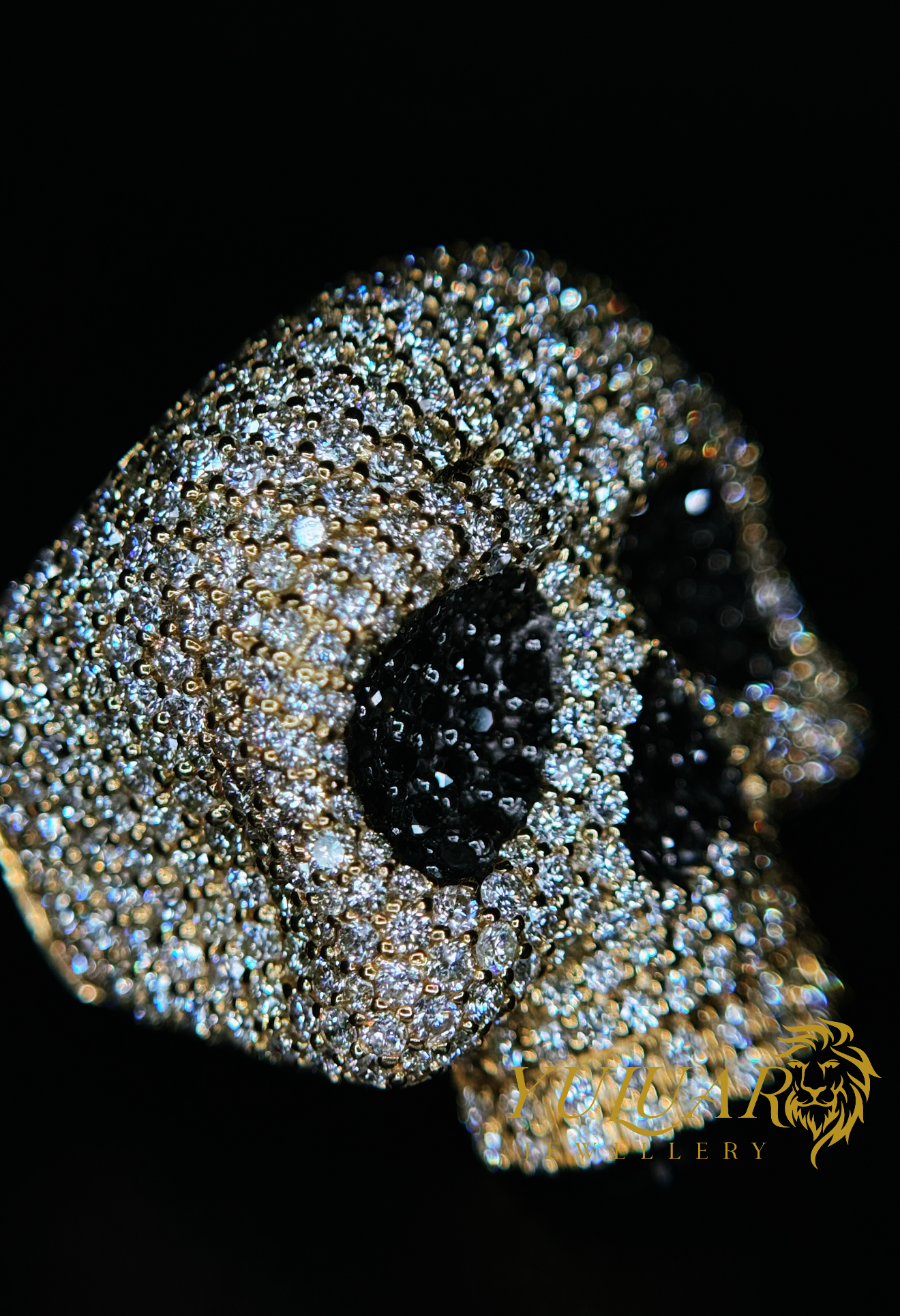 3.35 CT TW Natural Diamond Men's Skull Ring in 10K (VS)