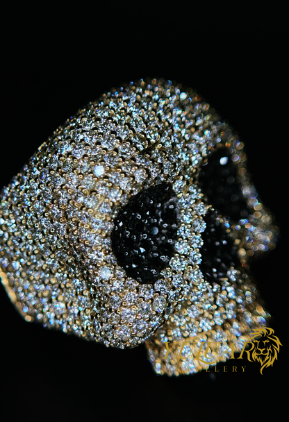 3.35 CT TW Natural Diamond Men's Skull Ring in 10K (VS)