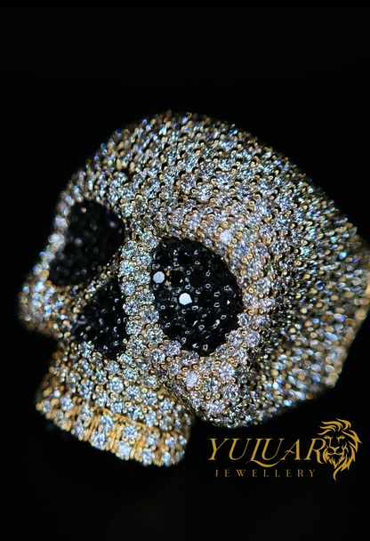 3.35 CT TW Natural Diamond Men's Skull Ring in 10K (VS)