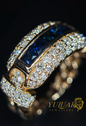 2.85 CT TW NATURAL DIAMOND AND SAPPHIRE MEN'S BAND RING IN 14K (VS)