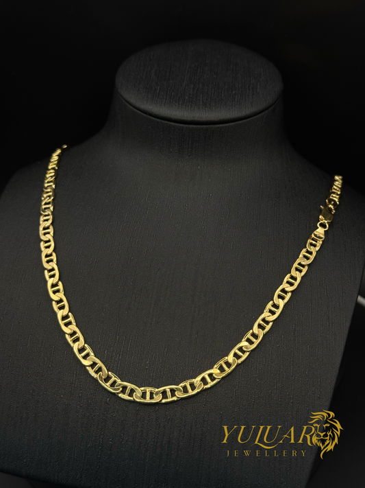 14K Hollow Anchor Link Chain 24''