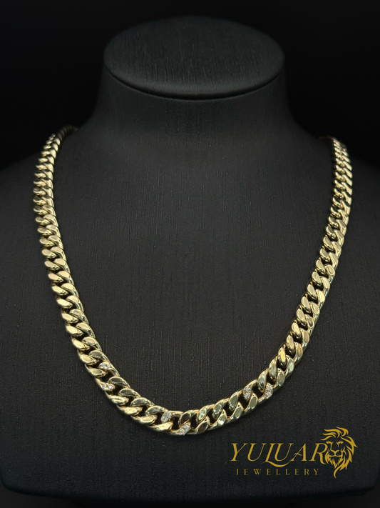 14K Hollow Cuban Link Chain 24''