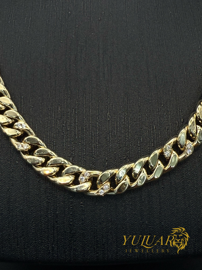 14K Hollow Cuban Link Chain 24''