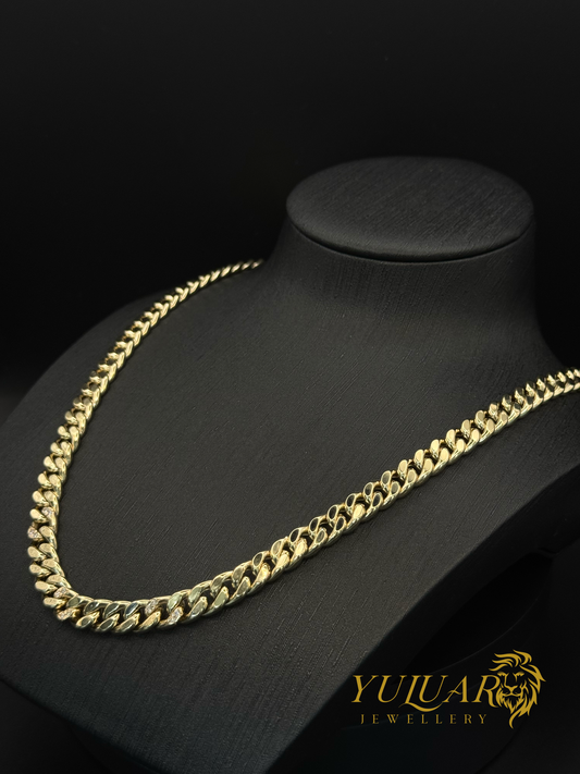 14K Hollow Cuban Link Chain 22''