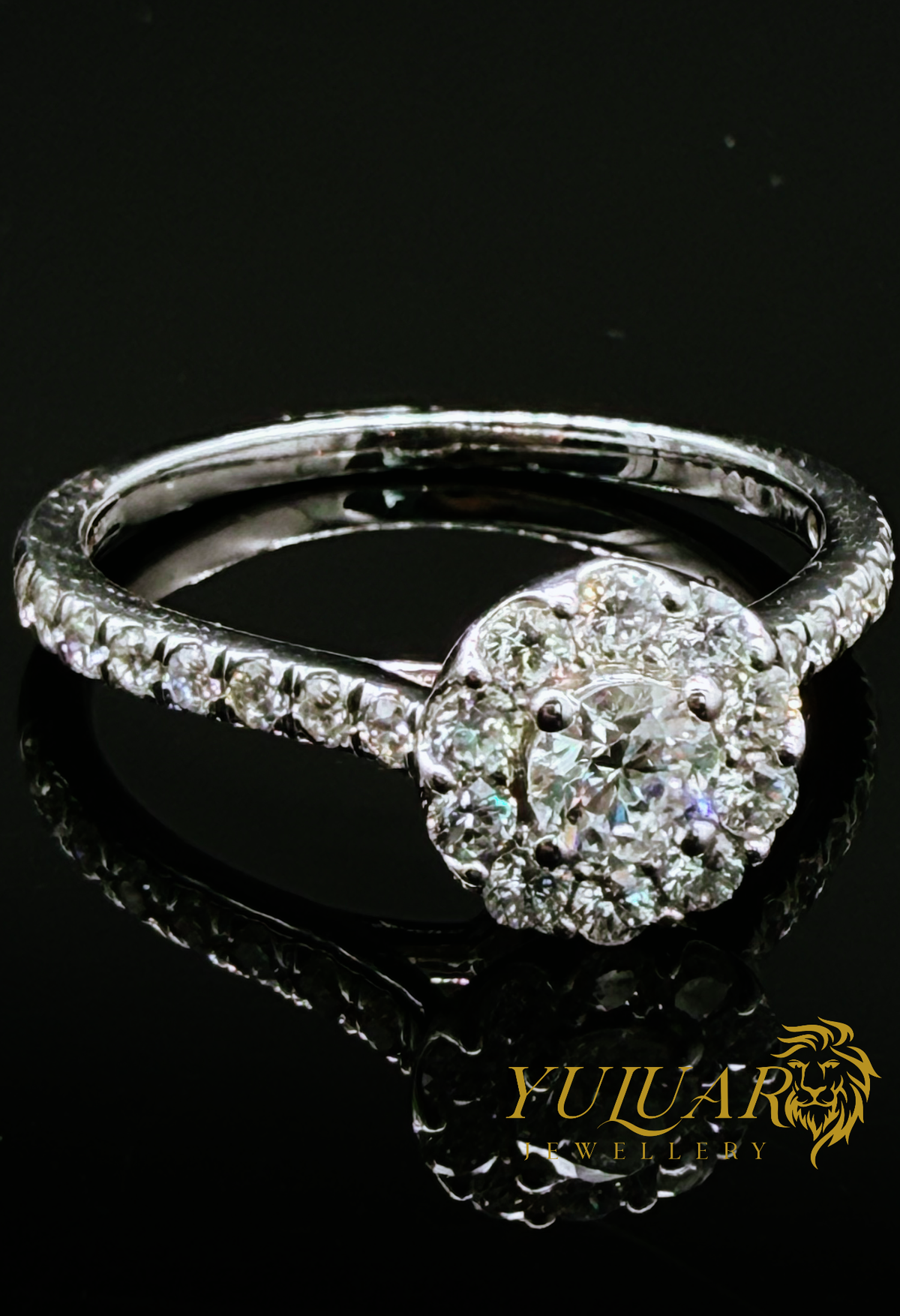 0.72 CT TW ROUND CERTIFIED LAB-GROWN DIAMONDS ENGAGEMENT RING IN 14K WHITE GOLD (VS)