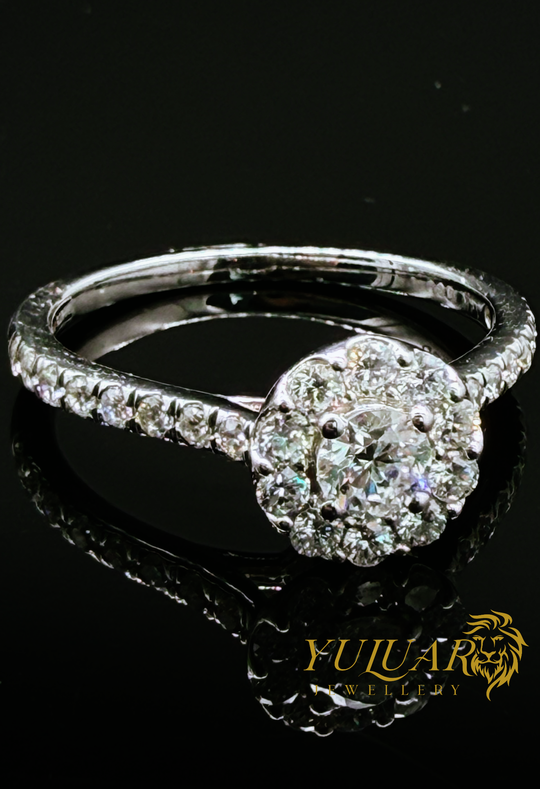 0.72 CT TW ROUND CERTIFIED LAB-GROWN DIAMONDS ENGAGEMENT RING IN 14K WHITE GOLD (VS)