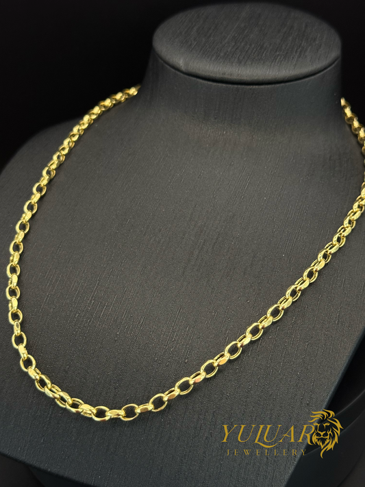 14K Hollow Cable Link Chain 20''