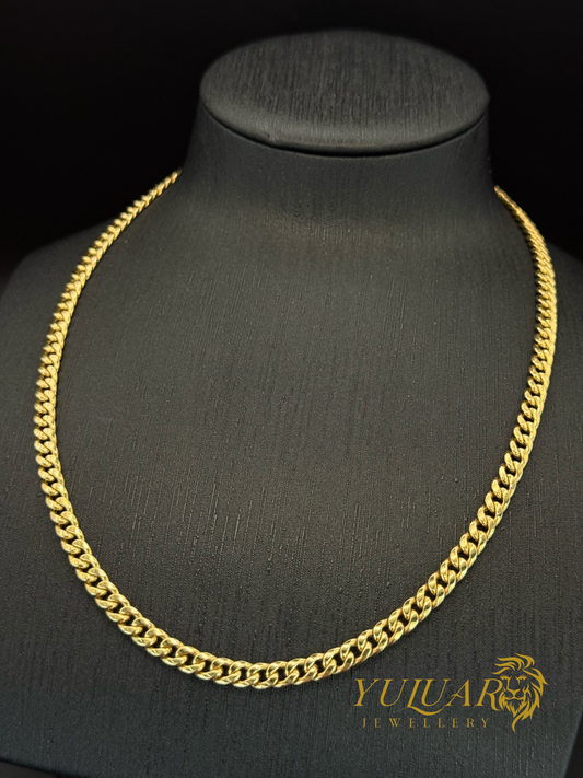 10K Hollow Cuban Link Chain 24''