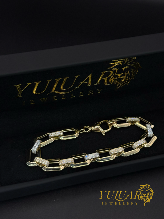 14K Gold Bracelet with CZ