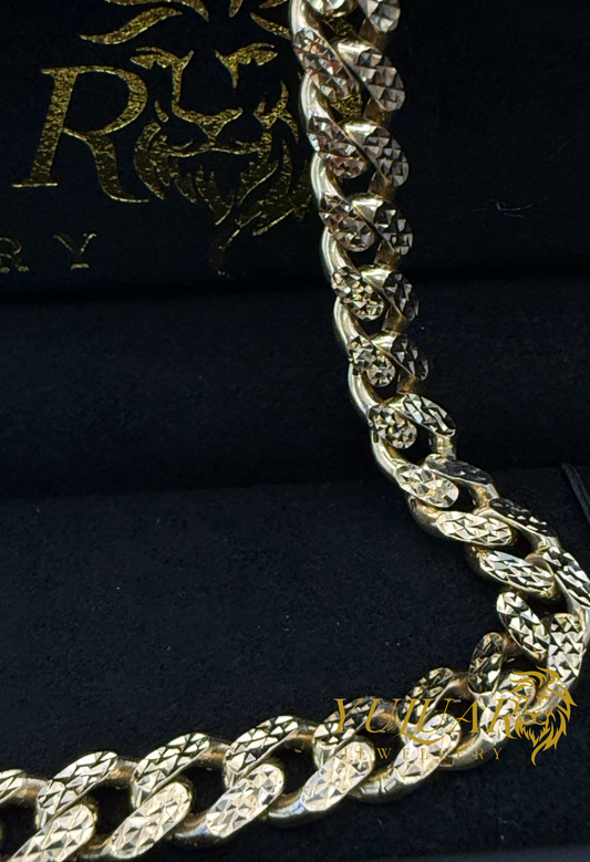Men's 14K Monaco Style Diamond-Cut Bracelet