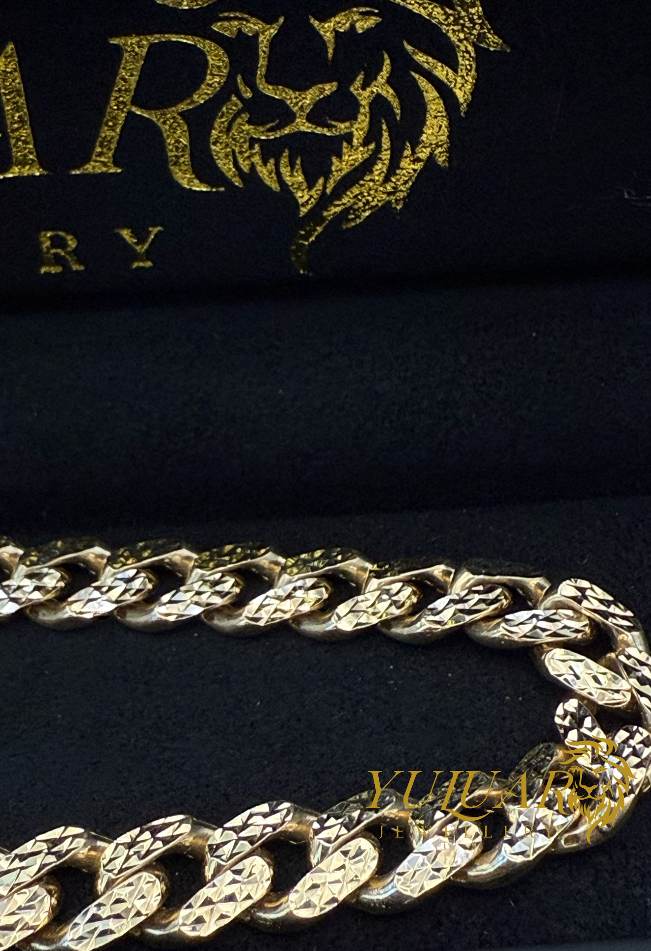 Men's 14K Monaco Style Diamond-Cut Bracelet