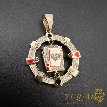 Poker Pendant CZ