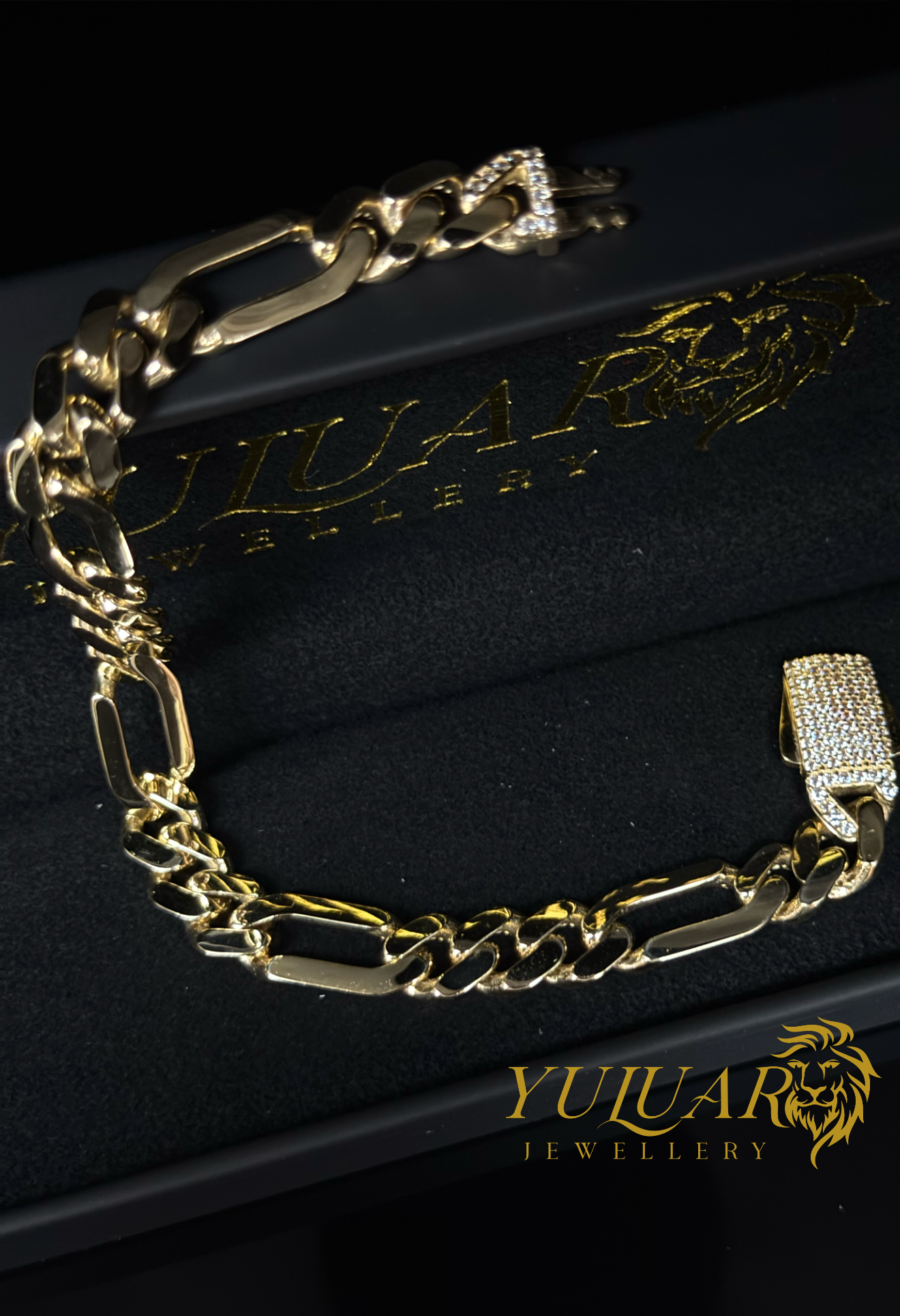 10K FIGARO MONACO BRACELET 9MM