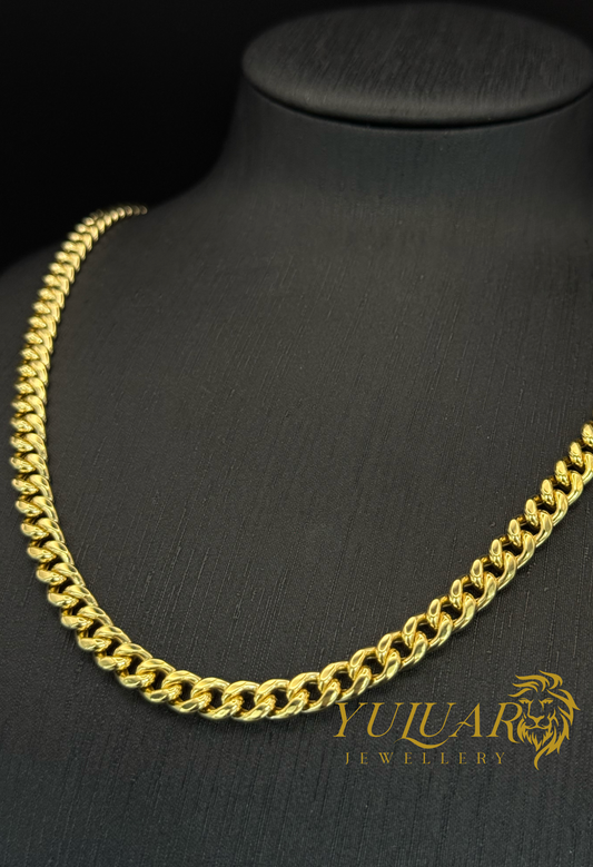 14K HOLLOW CUBAN CHAIN