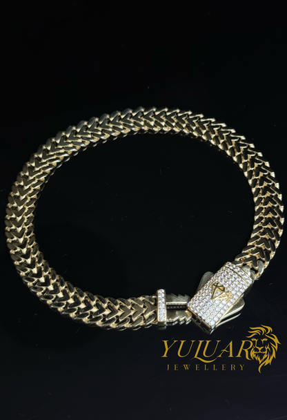 14K PETATILLO LINK BRACELET 8MM