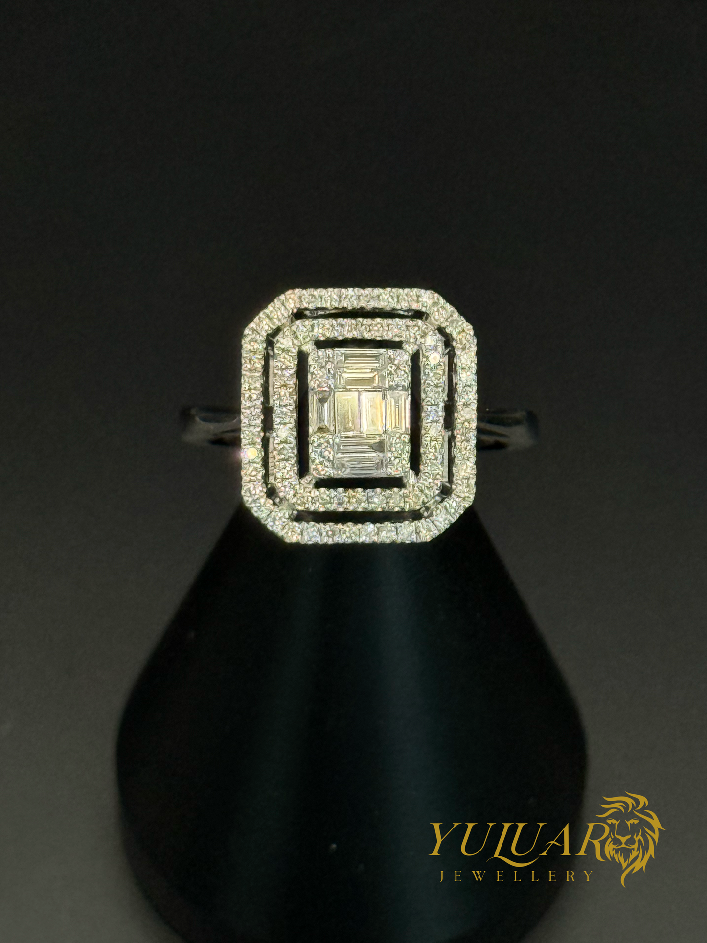 Women’s 14K White Gold Ring with Natural Diamonds .43 Carats