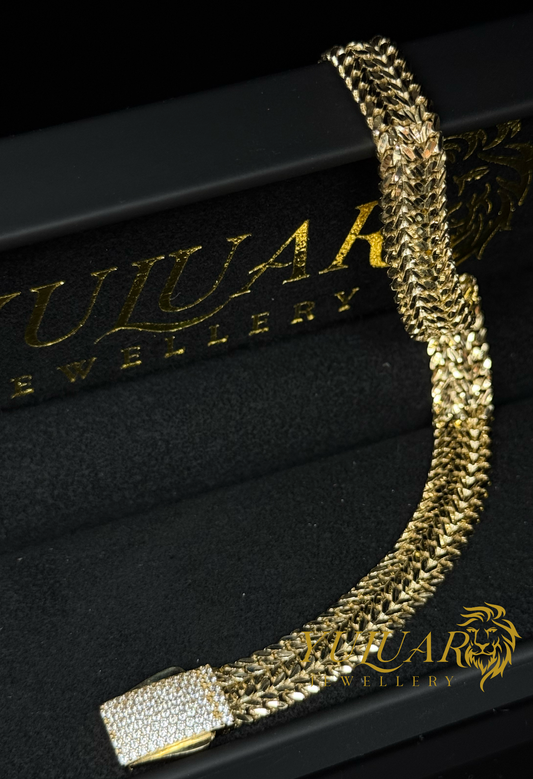 14K PETATILLO DIAMOND CUT BRACELET 9MM