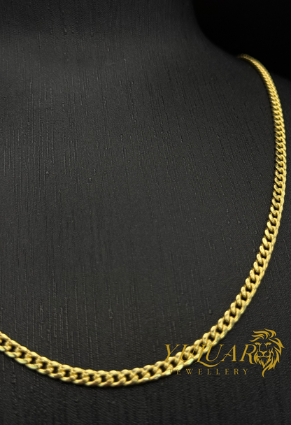 10K HOLLOW CUBAN LINK CHAIN 2mm