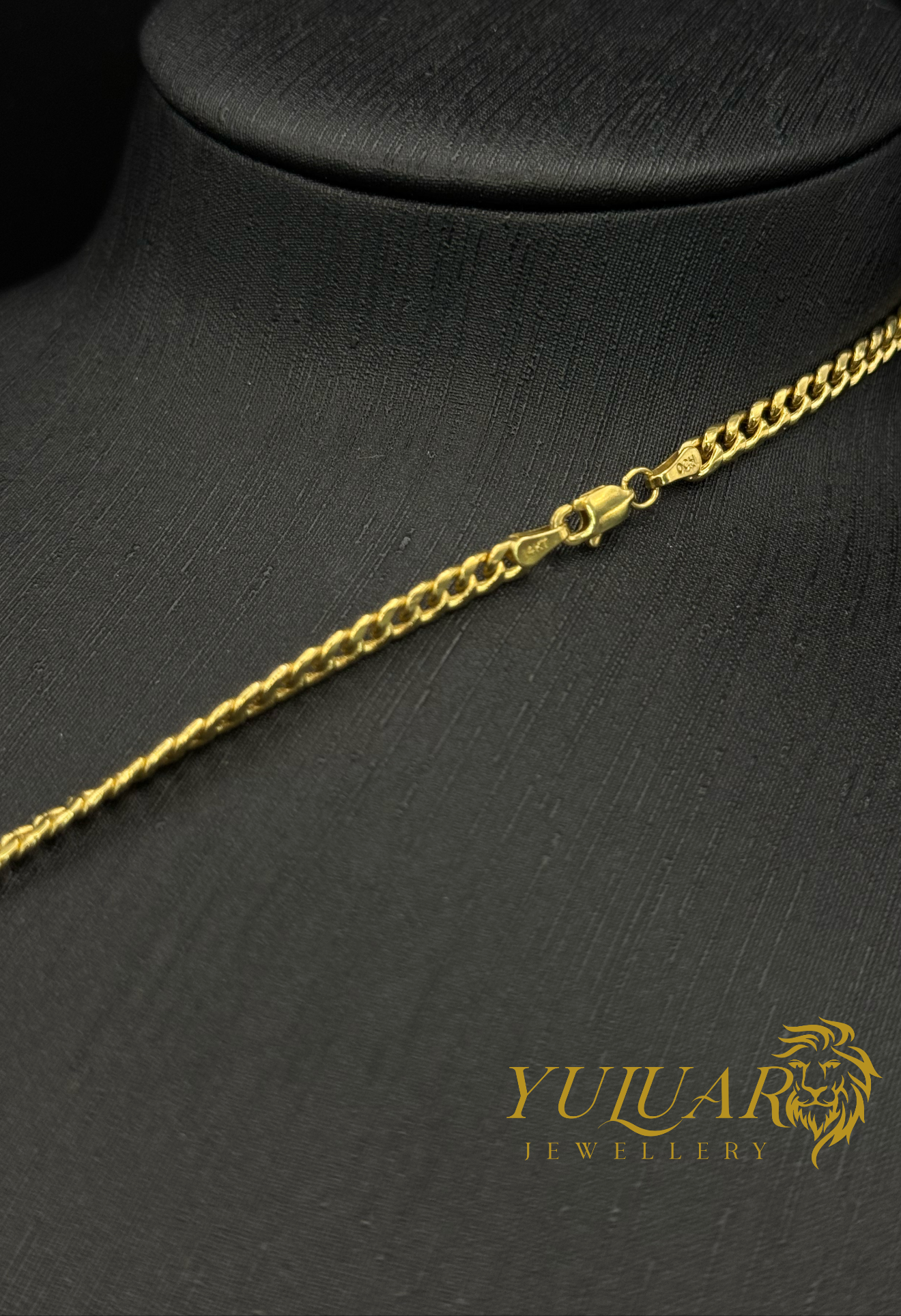 10K HOLLOW CUBAN LINK CHAIN 3mm