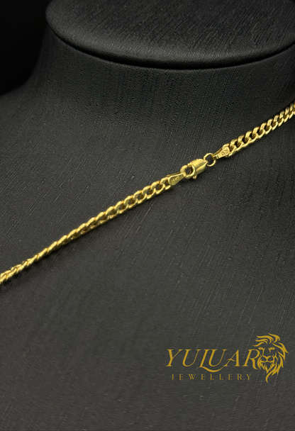 10K HOLLOW CUBAN LINK CHAIN 3mm