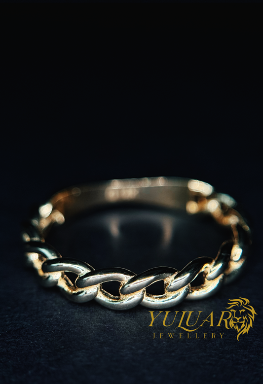 14K Cuban Chain Ring