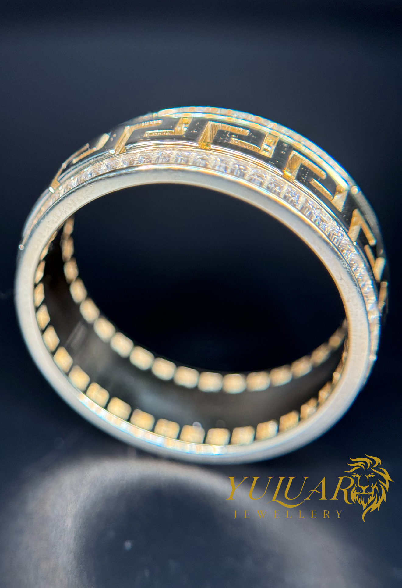 14K Men's Versace Spinning Ring