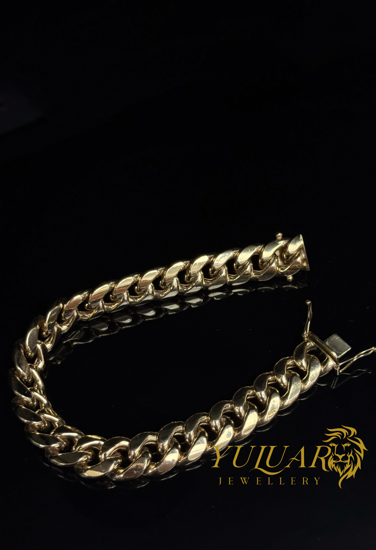 10K SEMI-SOLID CUBAN LINK BRACELET 13.5MM