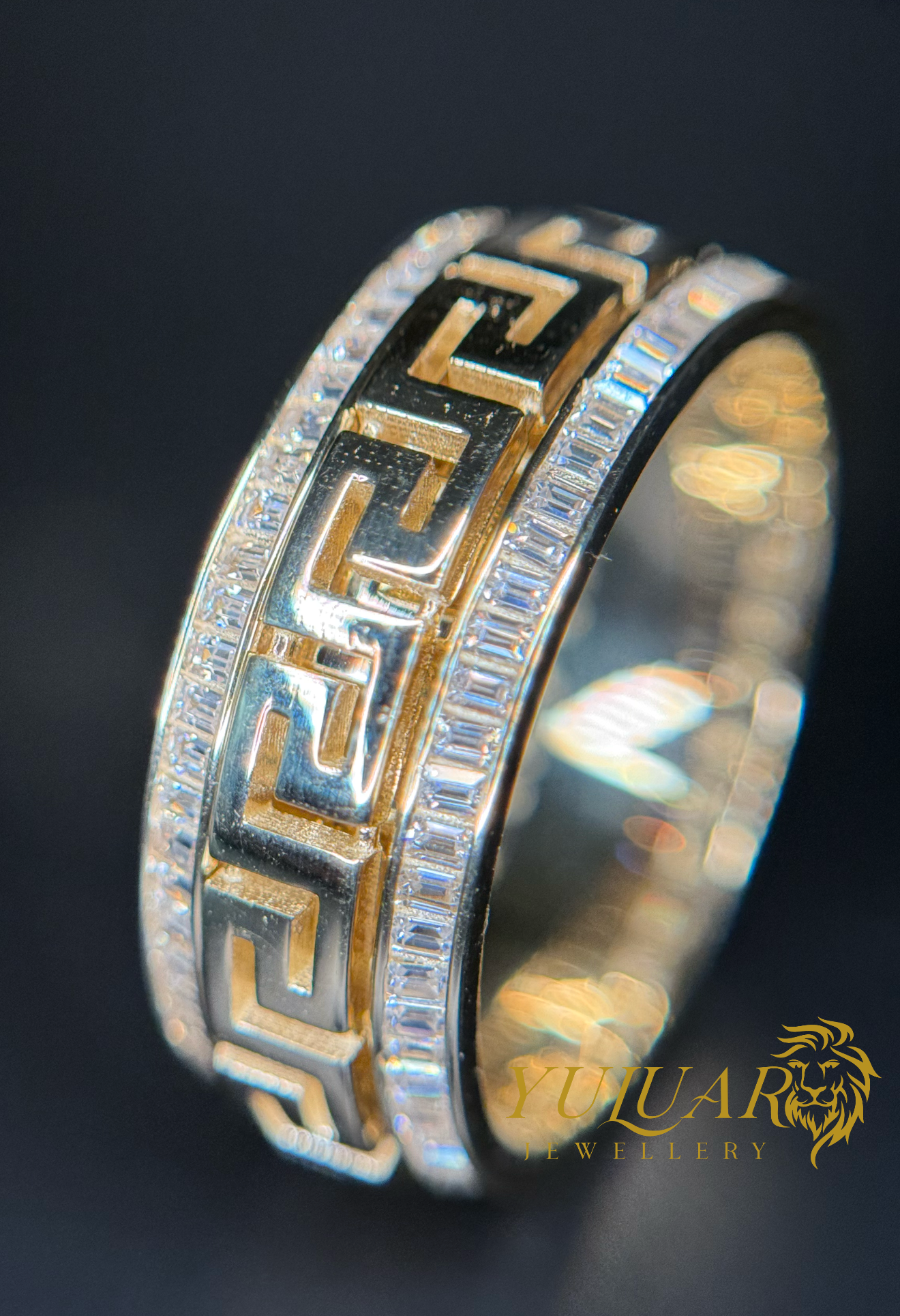 14K Men's Versace Spinning Ring
