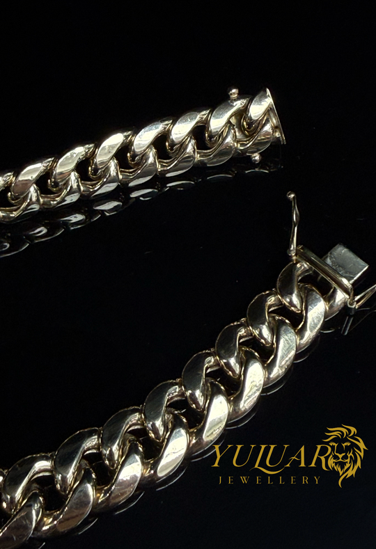 10K SEMI-SOLID CUBAN LINK BRACELET 13.5MM