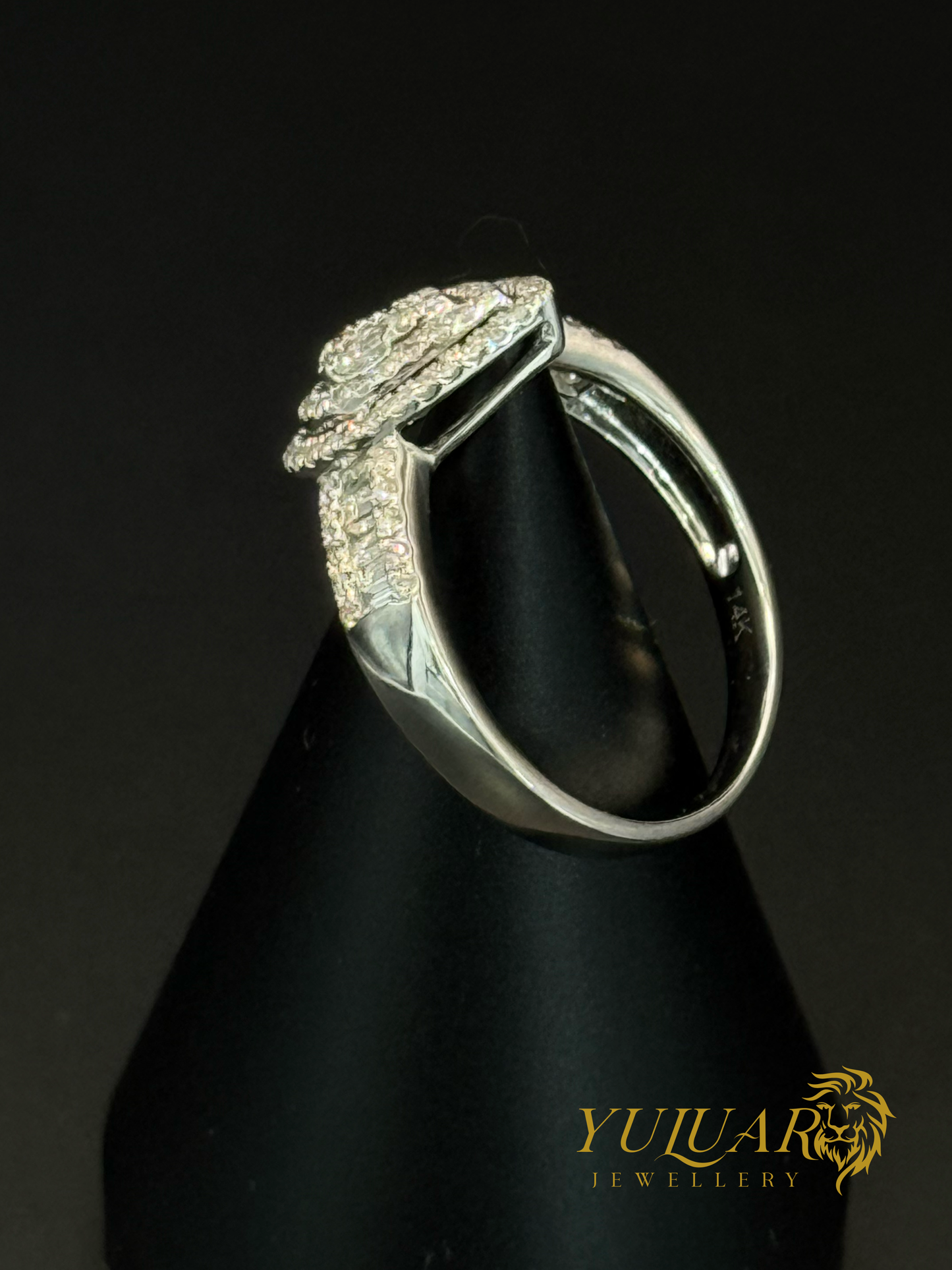 Women’s 14K White Gold Pear-Shaped Natural Diamond Ring .55 Carats