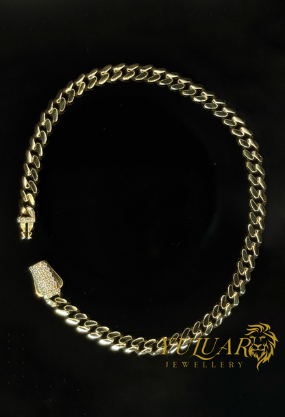 10K MONACO LINK BRACELET 4MM