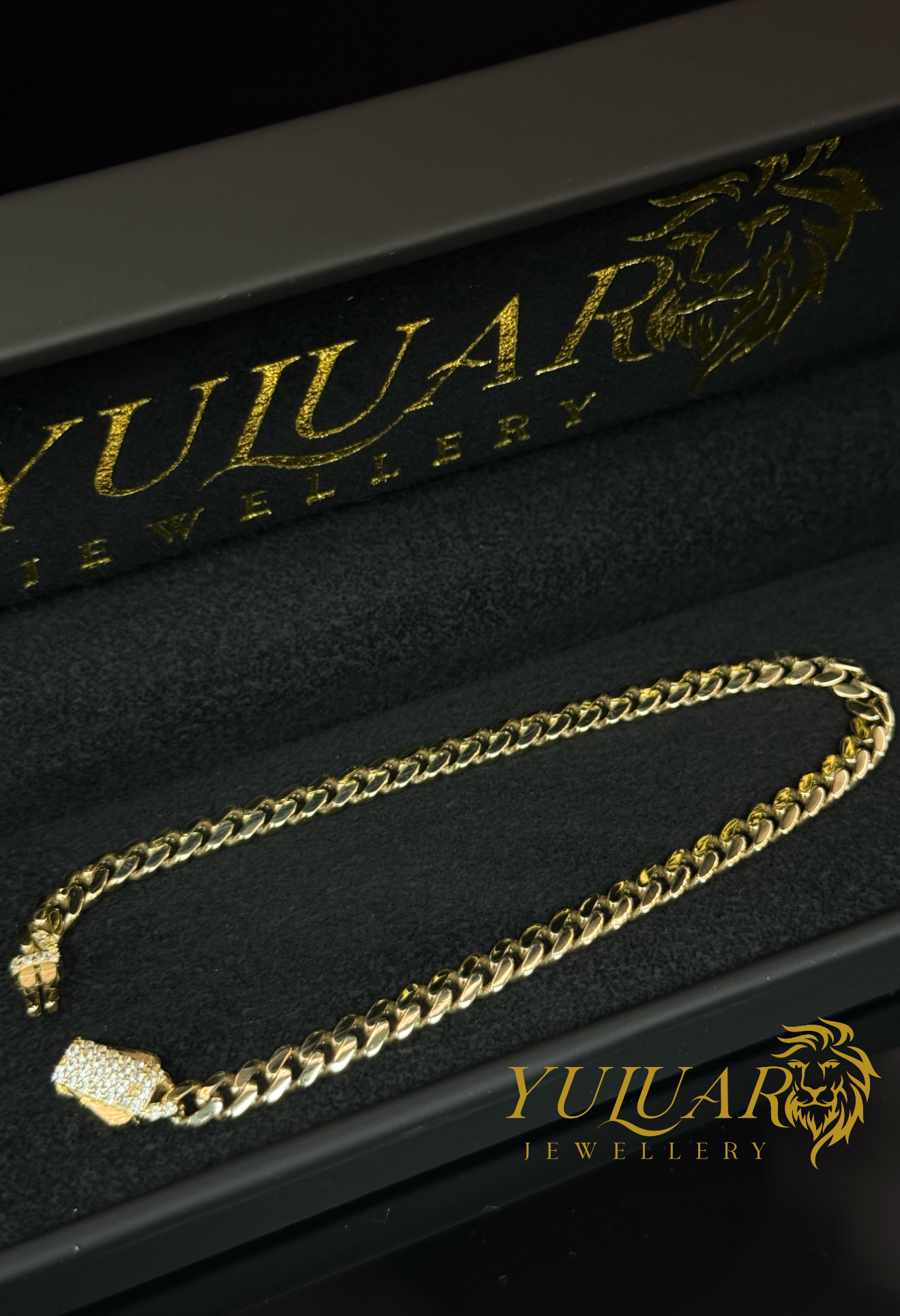 10K MONACO LINK BRACELET 4MM